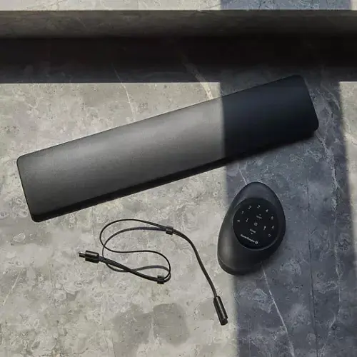 Noise-canceling outdoor patio speaker with Bluetooth connectivity, ideal for garden and backyard entertainment setups.