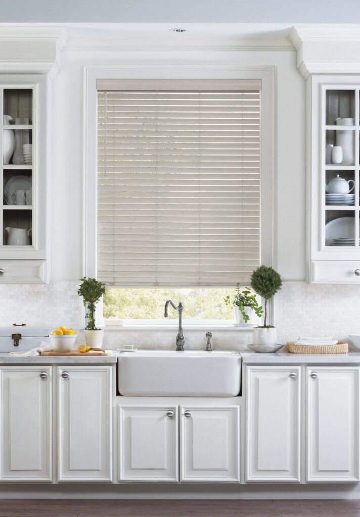 EverWood® Alternative Wood Blinds in a kitchen